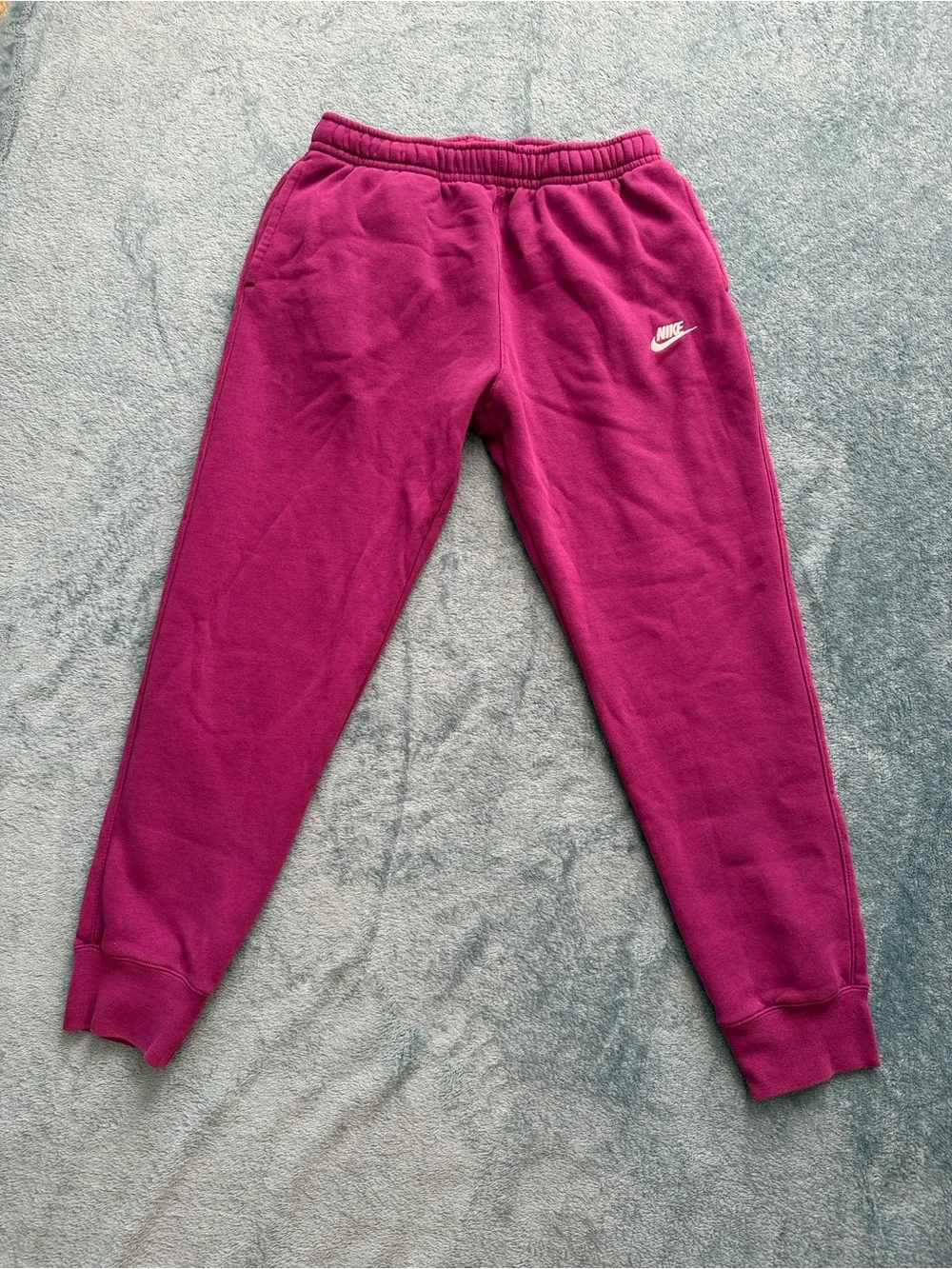 Nike Magenta Fleece Joggers with White Logo
